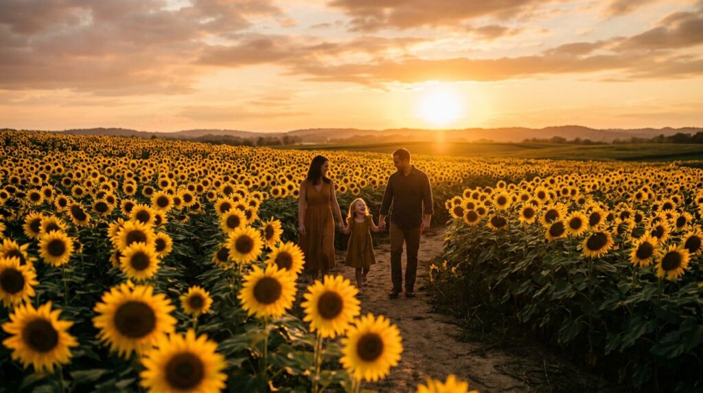 Best Sunflower Fields Near Northern Kentucky for Family Photos