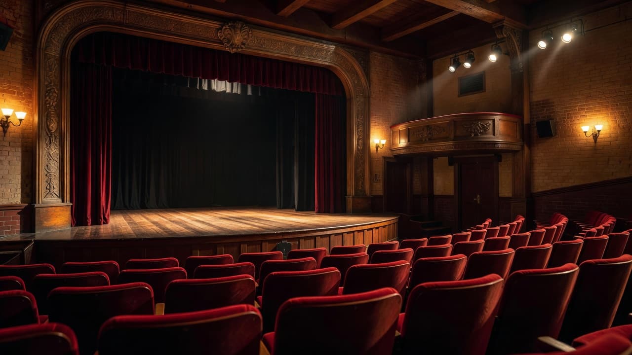 Plush velvet seating facing a warmly lit stage inside a classic Kentucky theater.